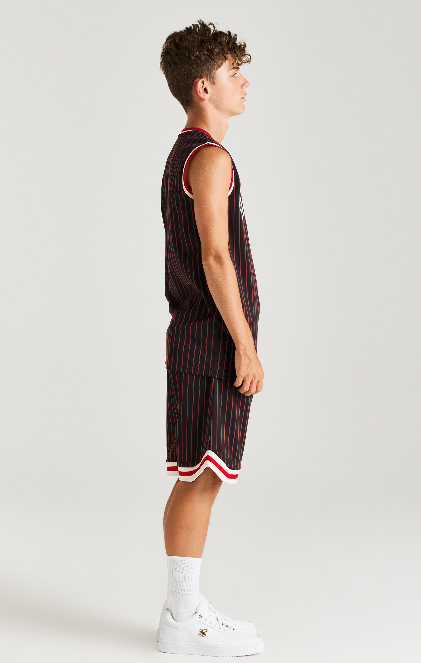 Load image into Gallery viewer, SikSilk Retro Classic Basketball Vest - Black (3)
