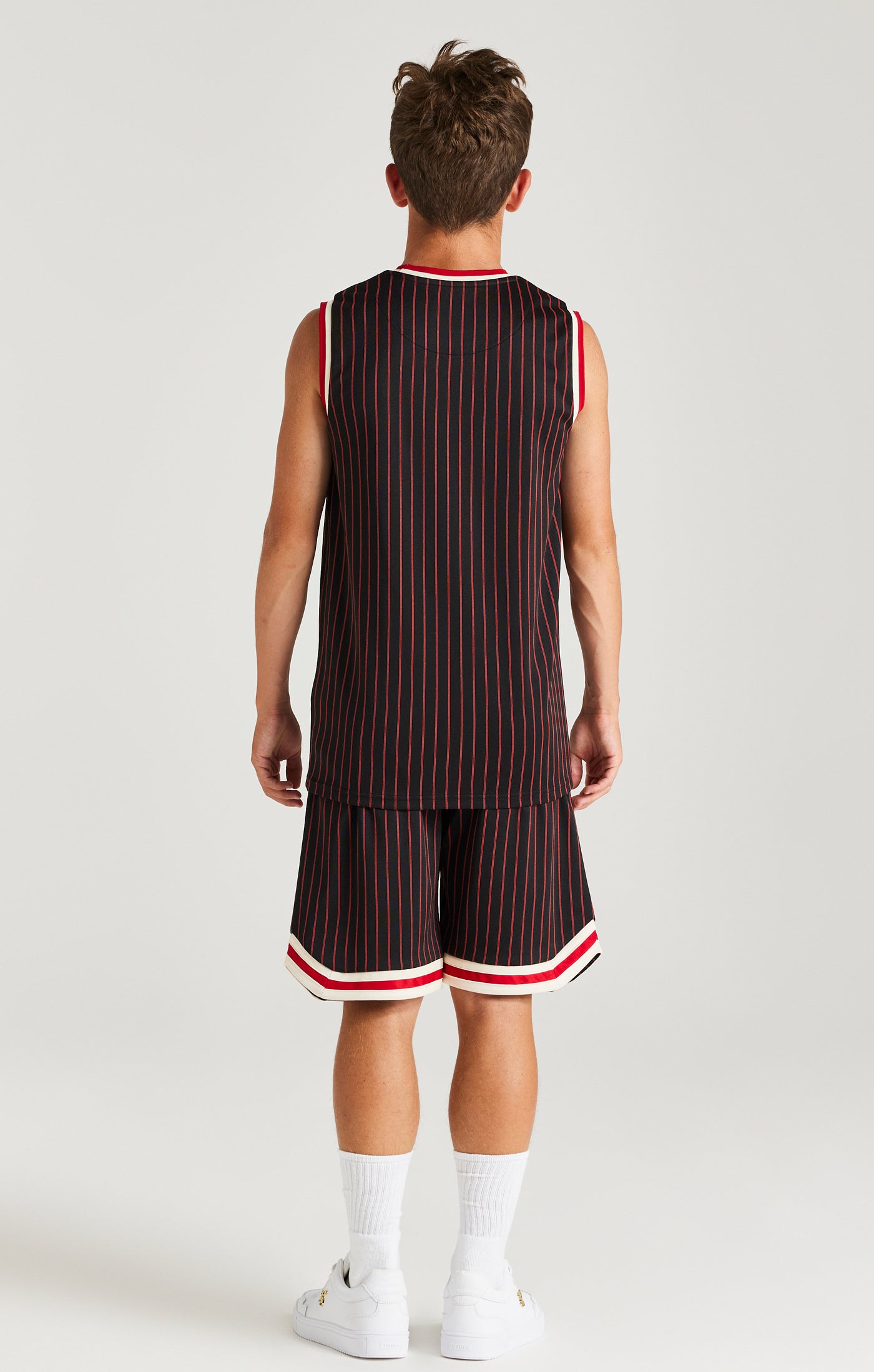 Load image into Gallery viewer, SikSilk Retro Classic Basketball Vest - Black (4)