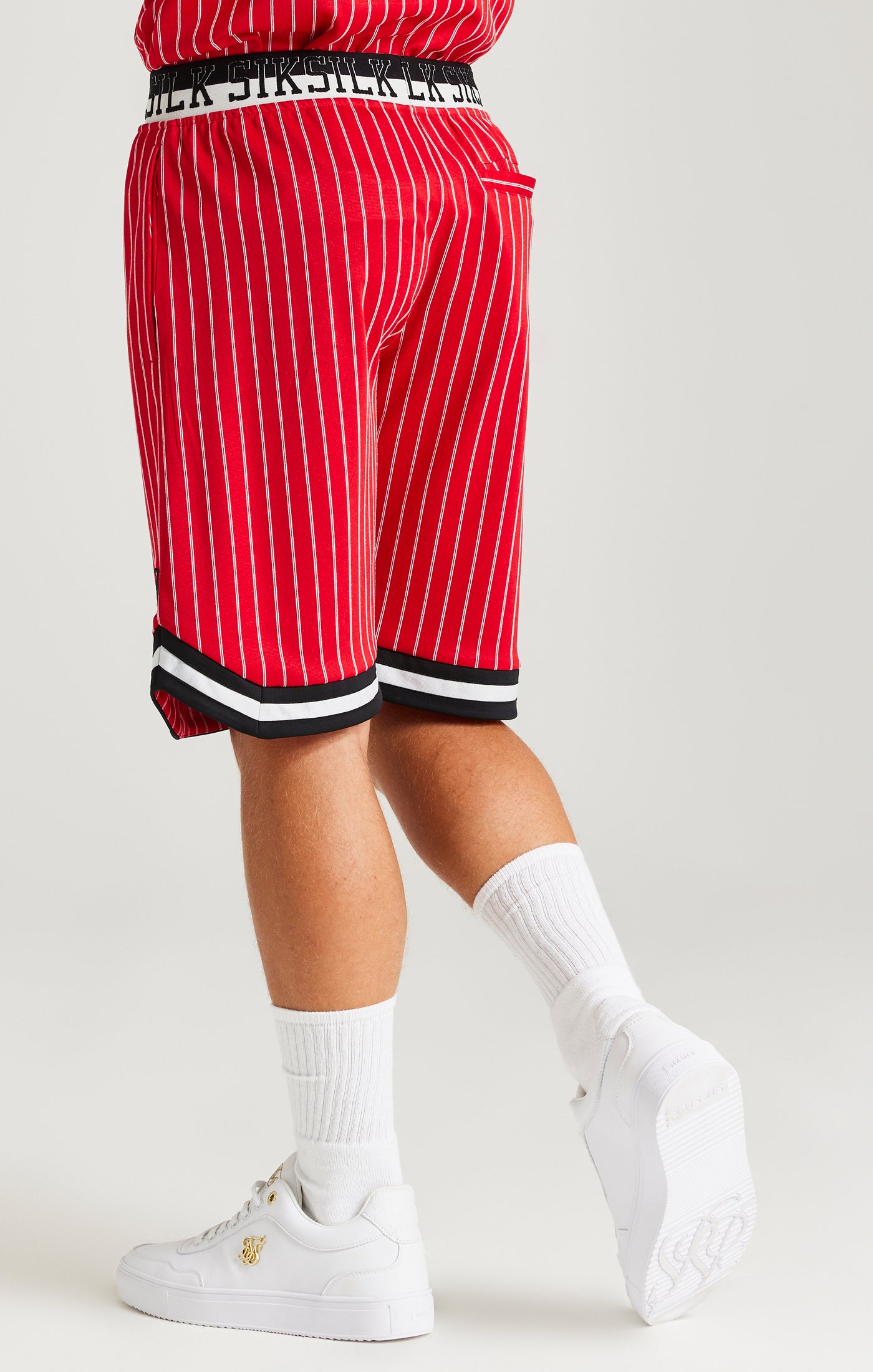 Load image into Gallery viewer, SikSilk Retro Classic Basketball Shorts - Red (3)