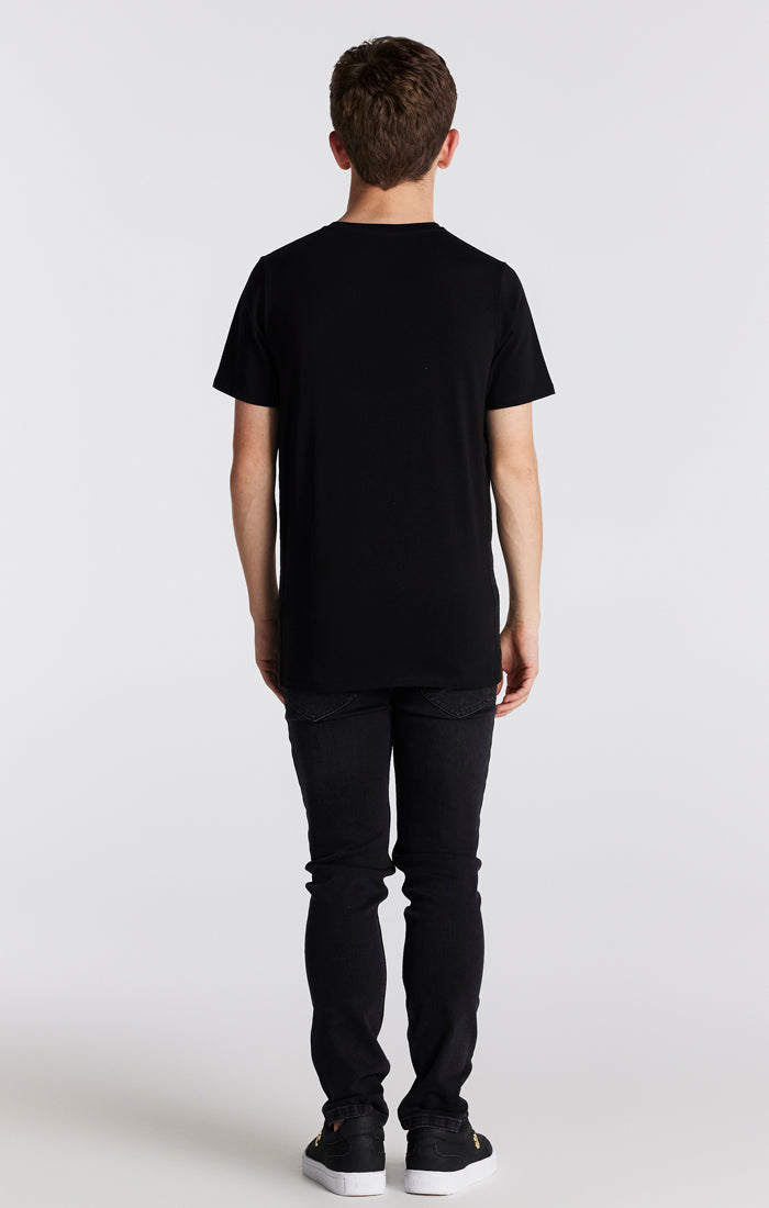 Load image into Gallery viewer, Boys Black Side Taped T-Shirt (5)