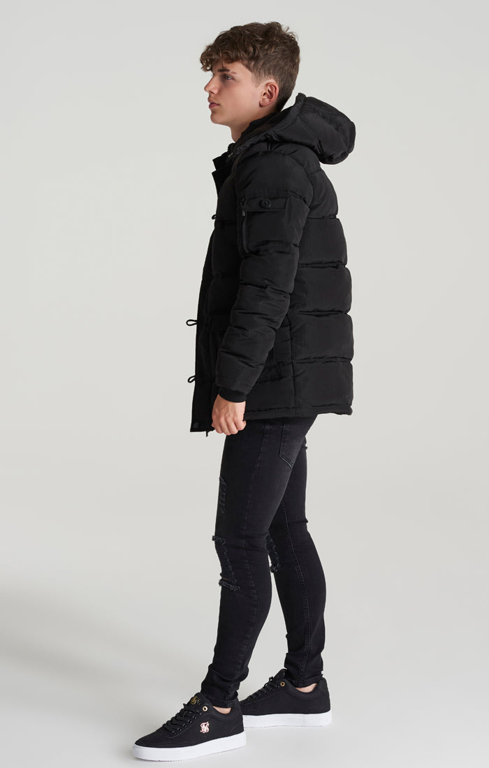 Load image into Gallery viewer, Boys Black Puff Parka (4)