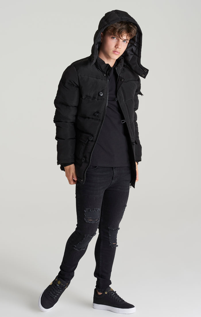Load image into Gallery viewer, Boys Black Puff Parka (5)