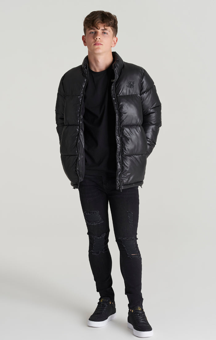 Load image into Gallery viewer, Boys Black Bubble Jacket (6)