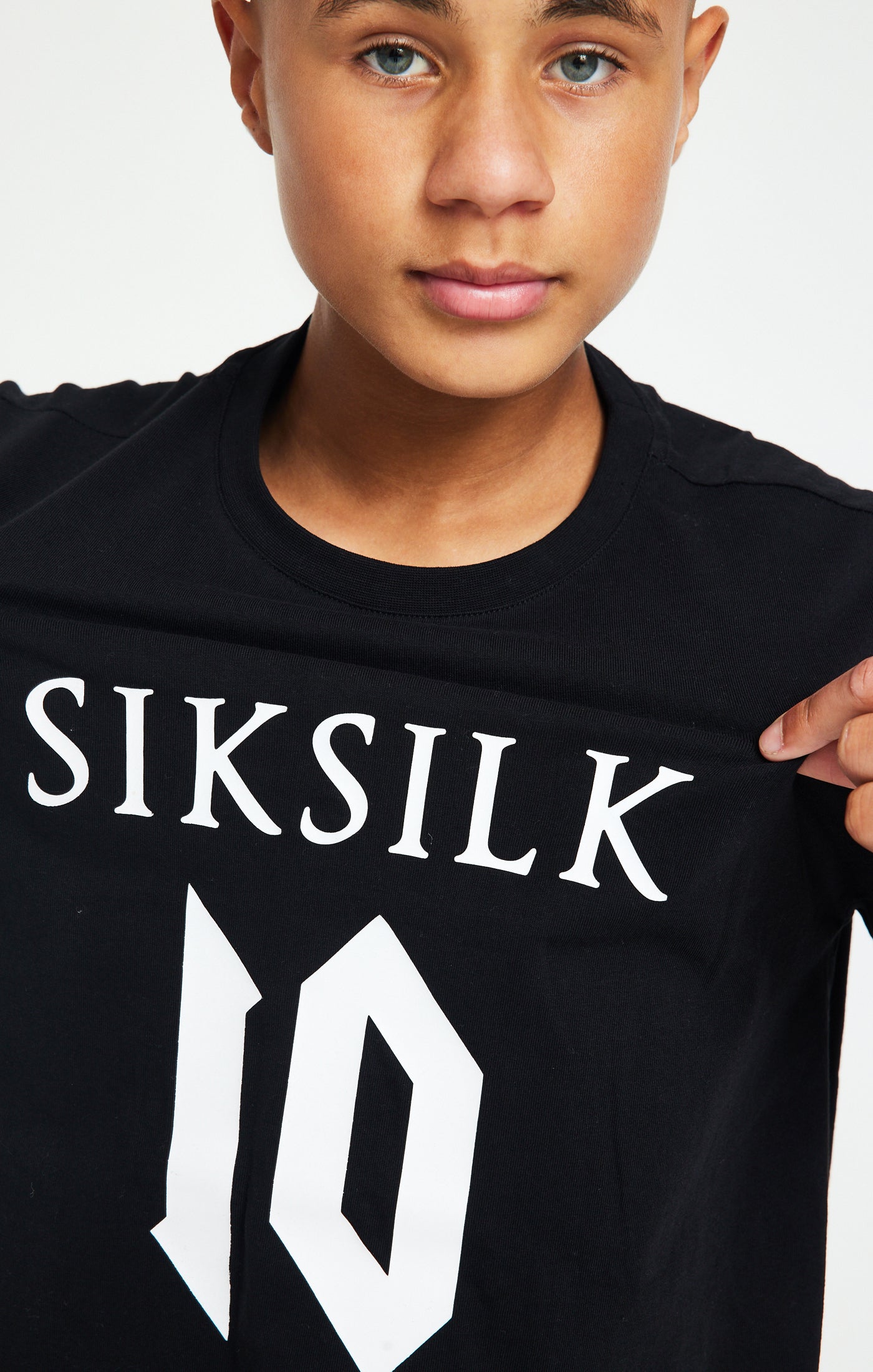 Load image into Gallery viewer, Boys Messi x SikSilk Black Oversized Logo T-Shirt (2)