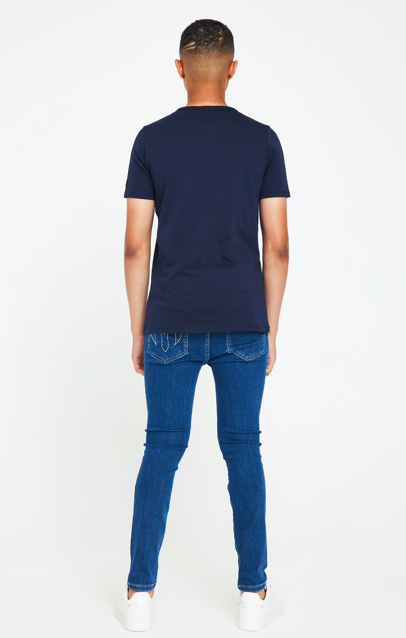 Load image into Gallery viewer, Boys Messi x SikSilk Mid Wash Distressed Skinny Denim Jean (4)