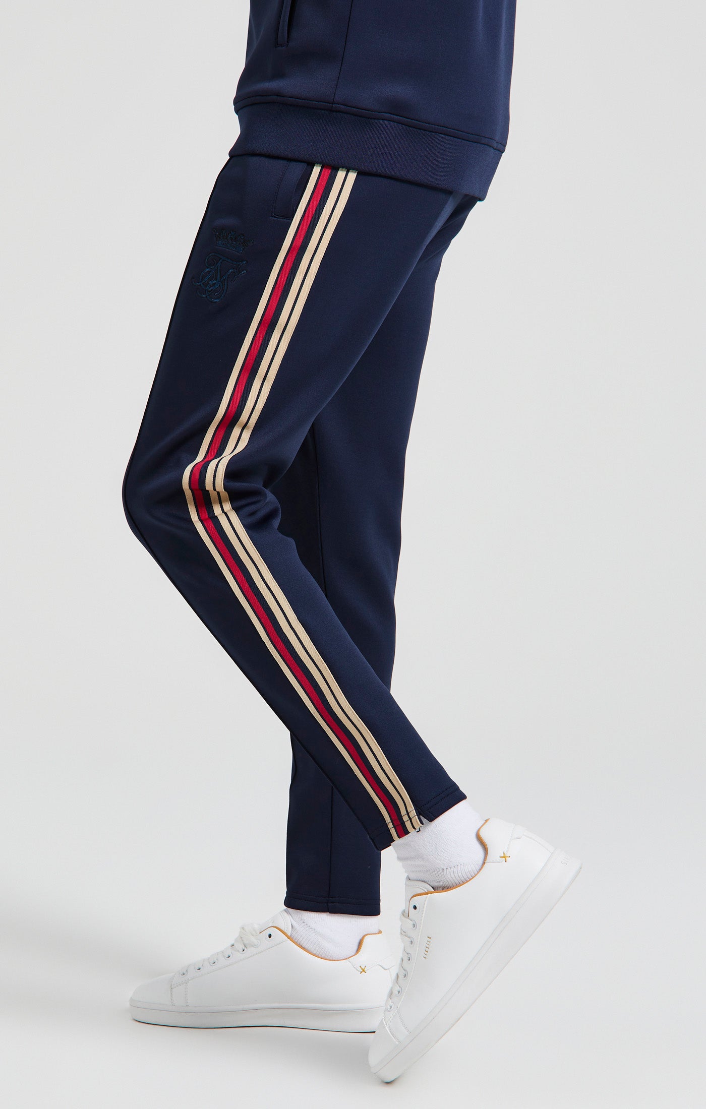 Load image into Gallery viewer, Boys Messi x SikSilk Navy Taped Loose Fit Pant (1)