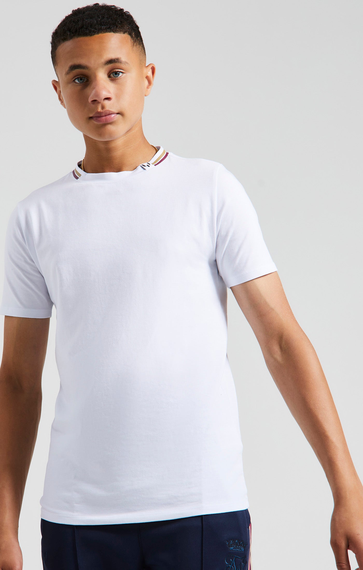 Load image into Gallery viewer, Boys Messi x SikSilk White Collar Detail T-Shirt