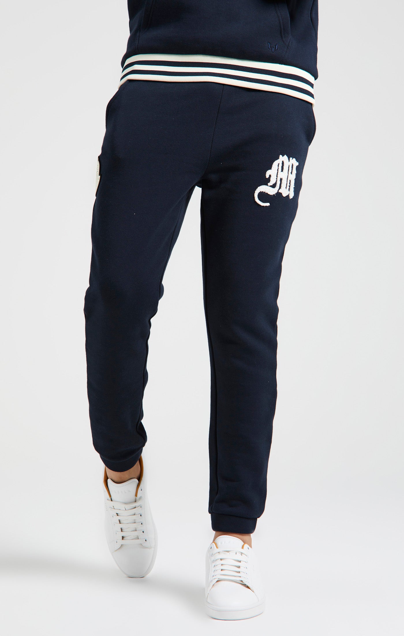 Load image into Gallery viewer, Boys Messi x SikSilk Navy Logo Pant