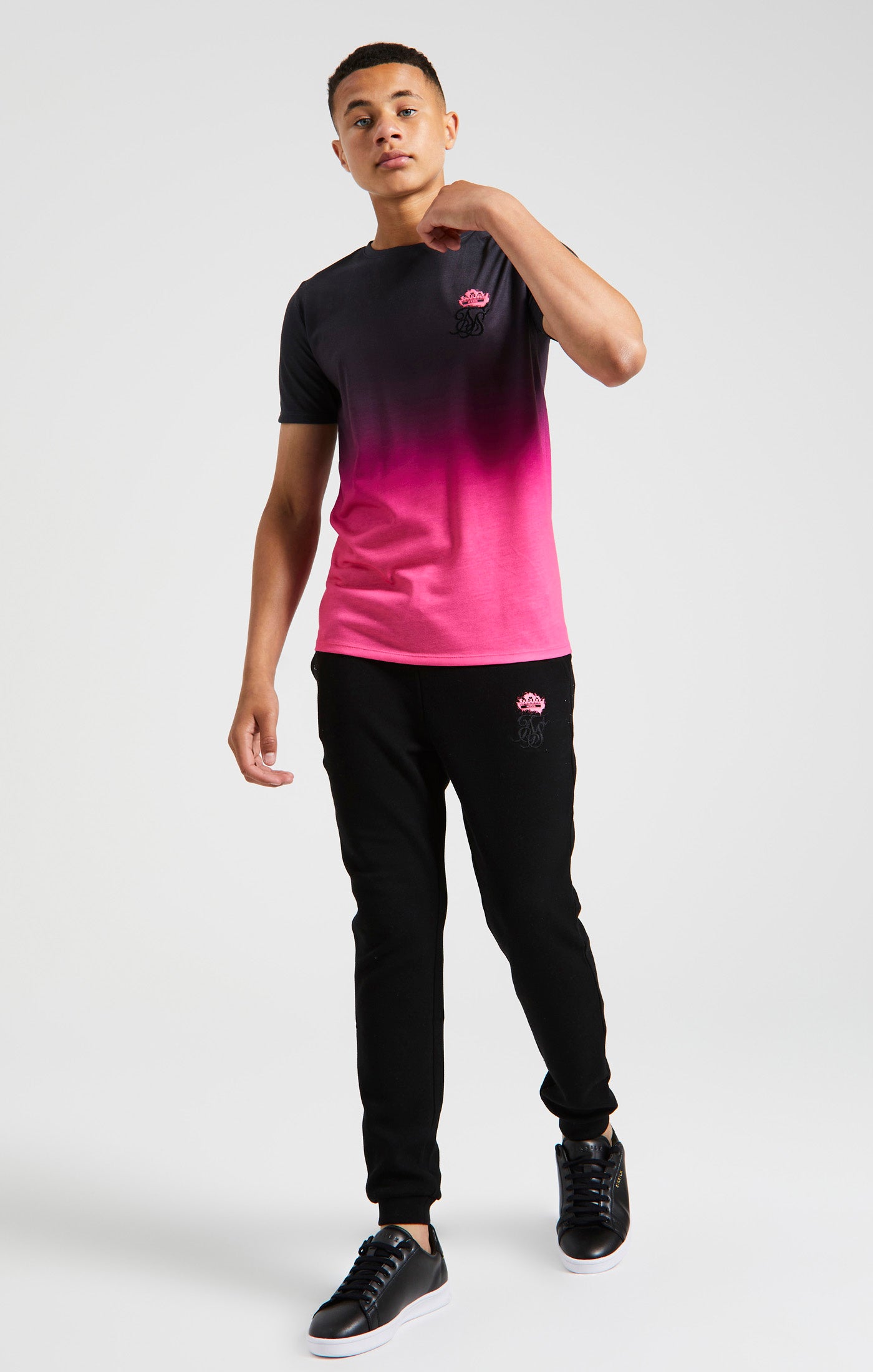 Load image into Gallery viewer, Boys Messi x SikSilk Pink Fade T-Shirt (3)