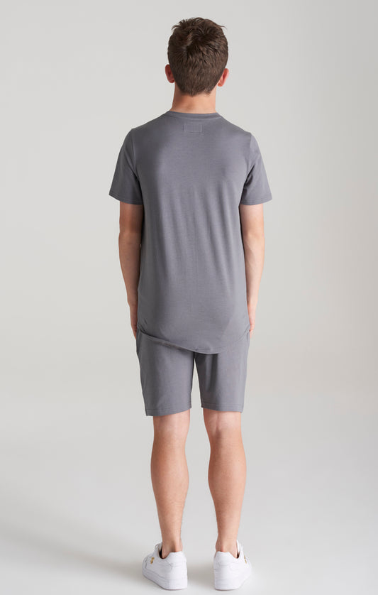 Boys Grey T-Shirt And Short Twin Set