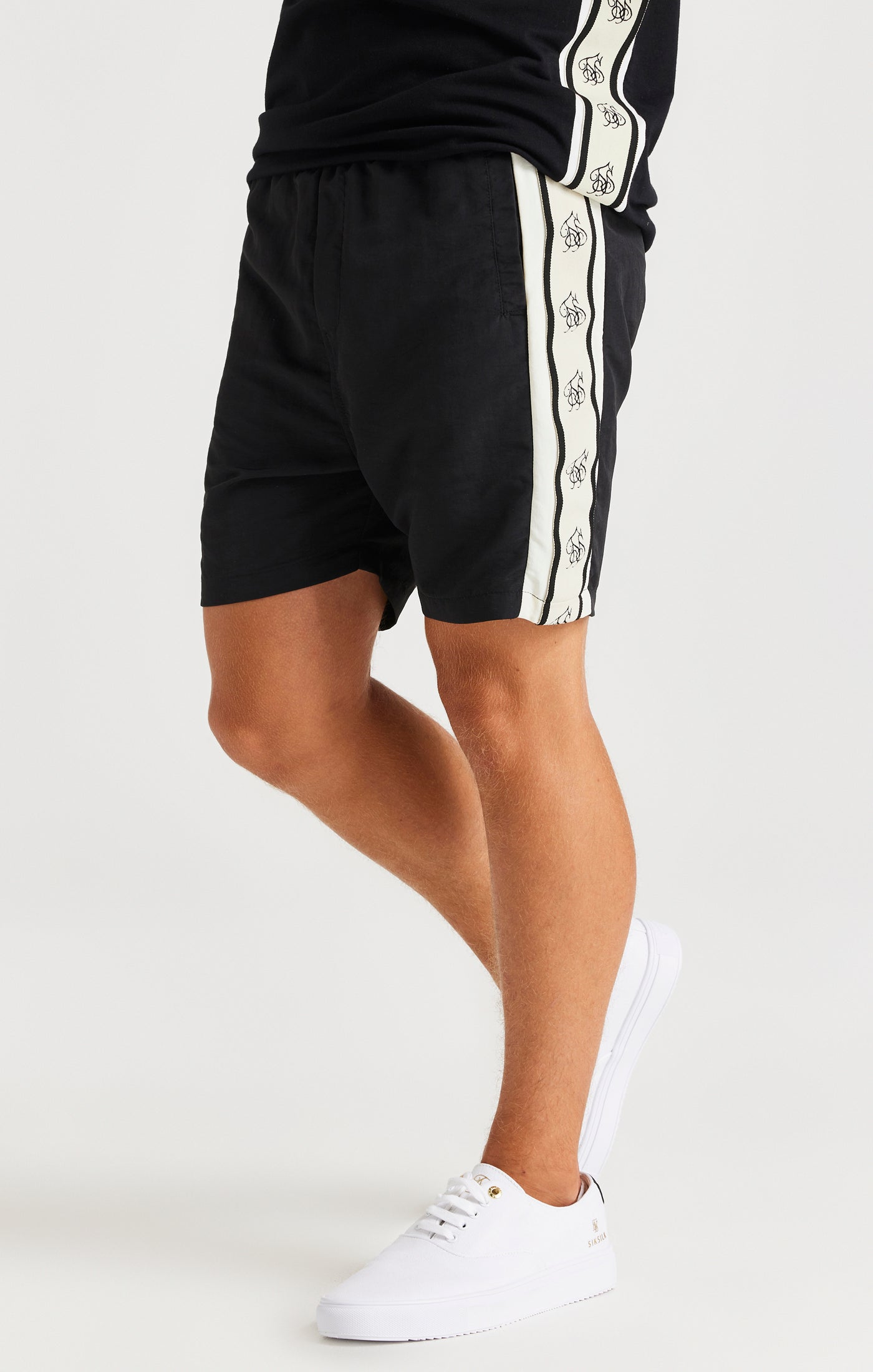 Load image into Gallery viewer, SikSilk Cali Tape Shorts - Black
