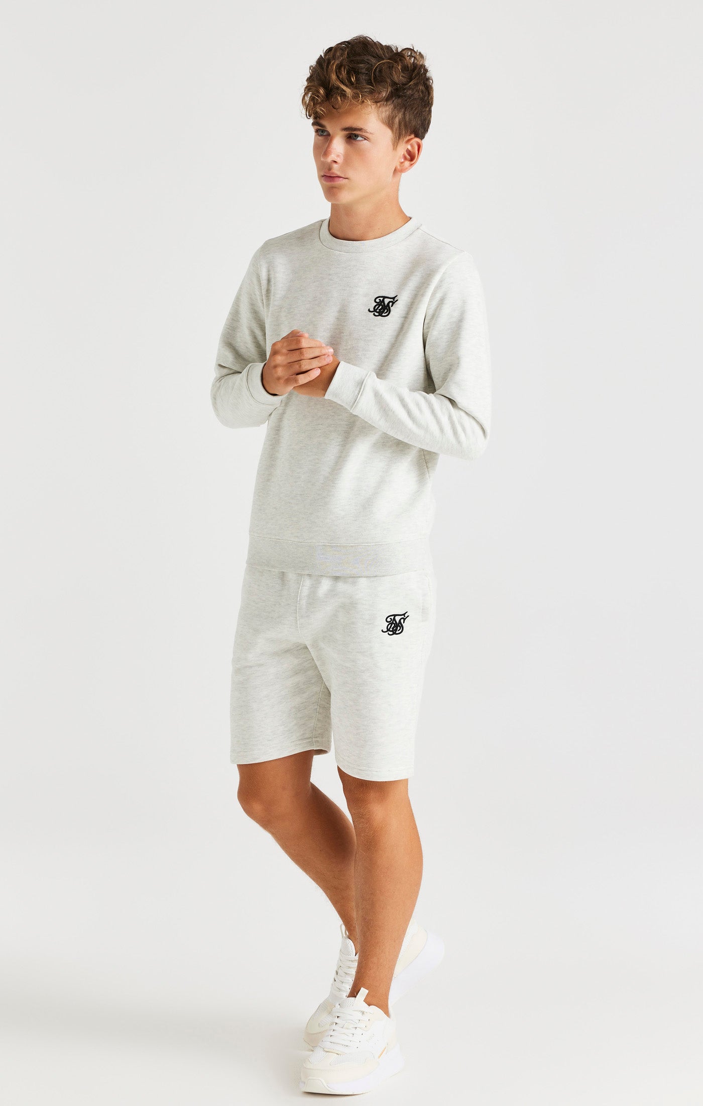 Load image into Gallery viewer, SikSilk Crew Sweater - Snow Marl (2)
