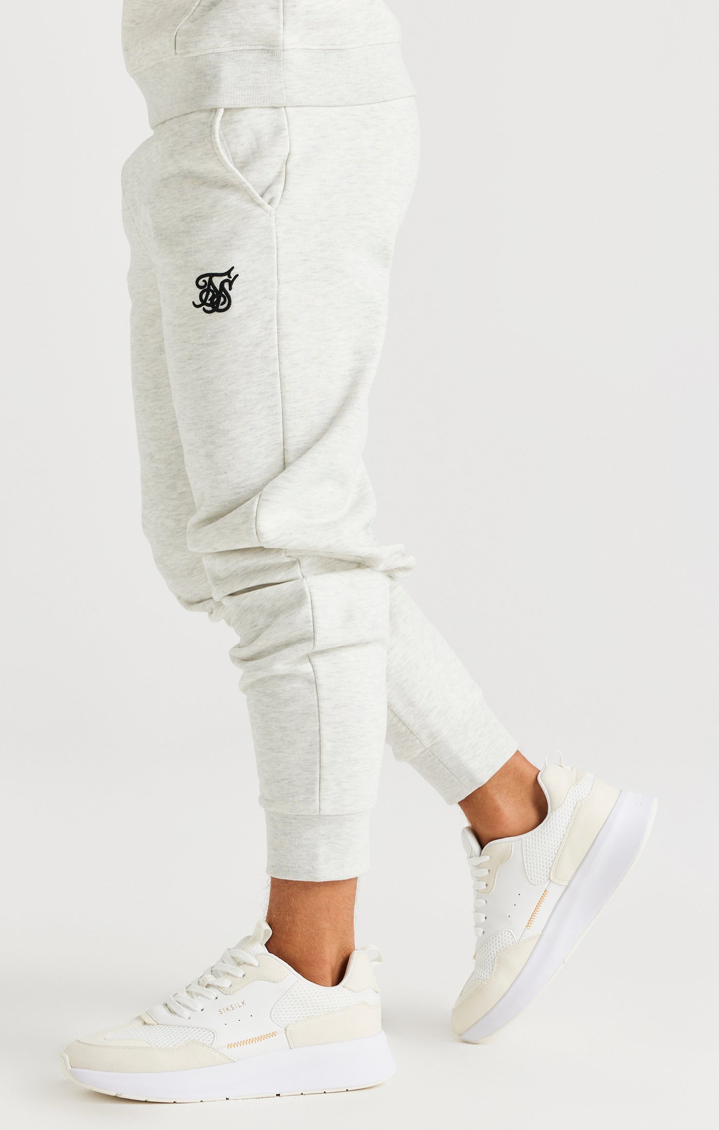 Load image into Gallery viewer, SikSilk Cuffed Jogger - Snow Marl (1)