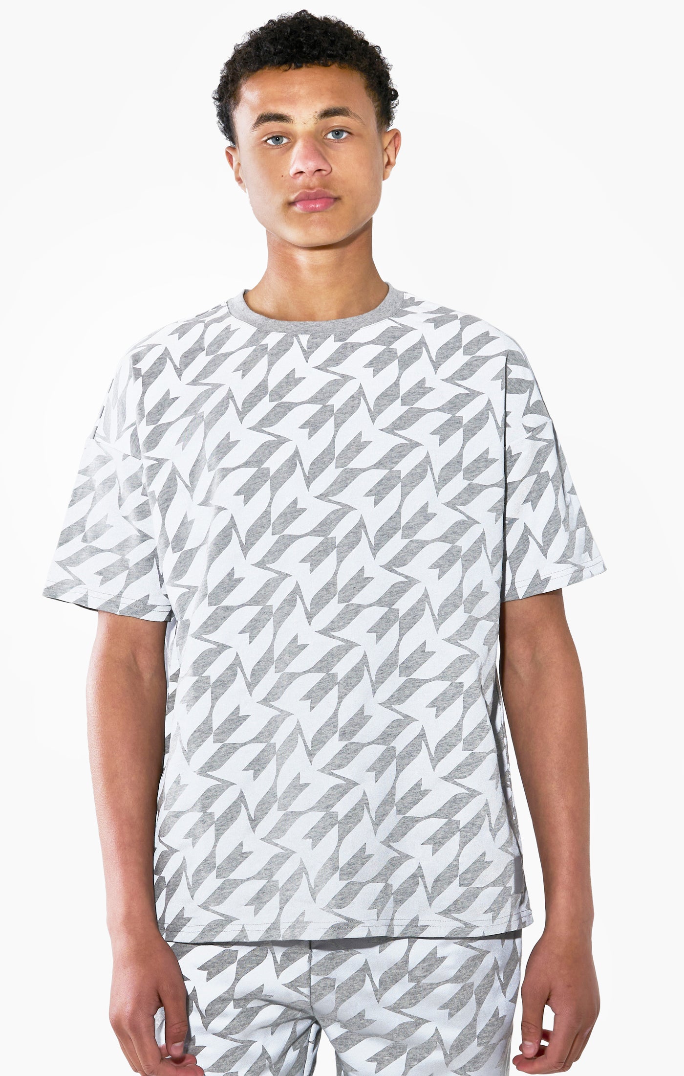 Load image into Gallery viewer, Messi x SikSilk Silver Print Tee - Grey Marl (5)