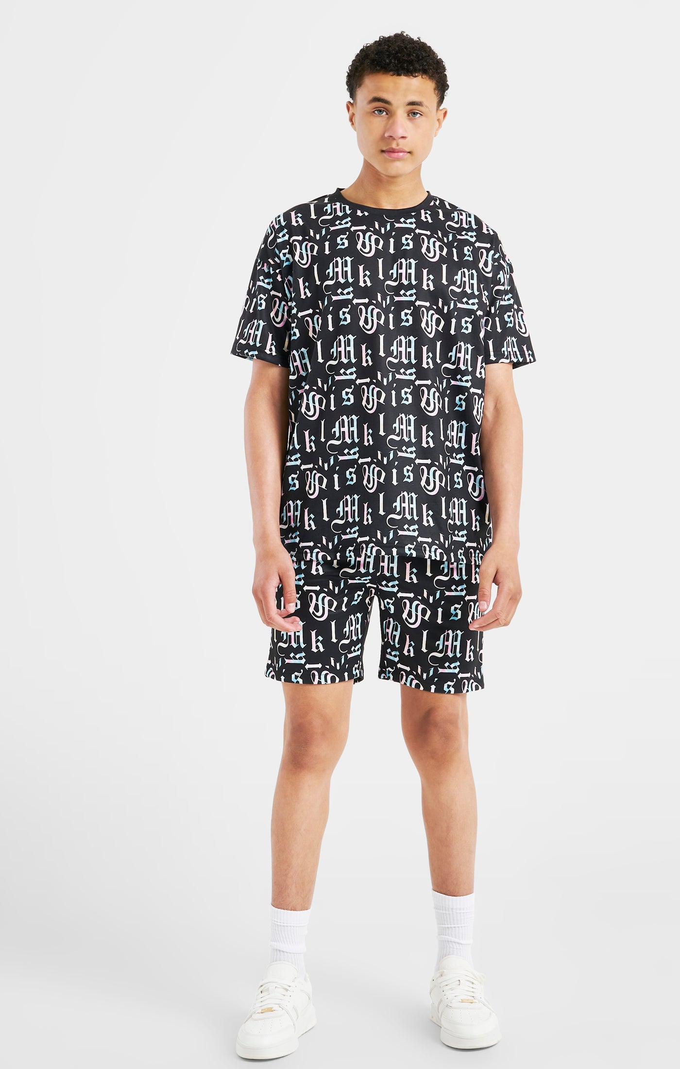 Load image into Gallery viewer, Boys Messi x SikSilk Black Printed Short (2)