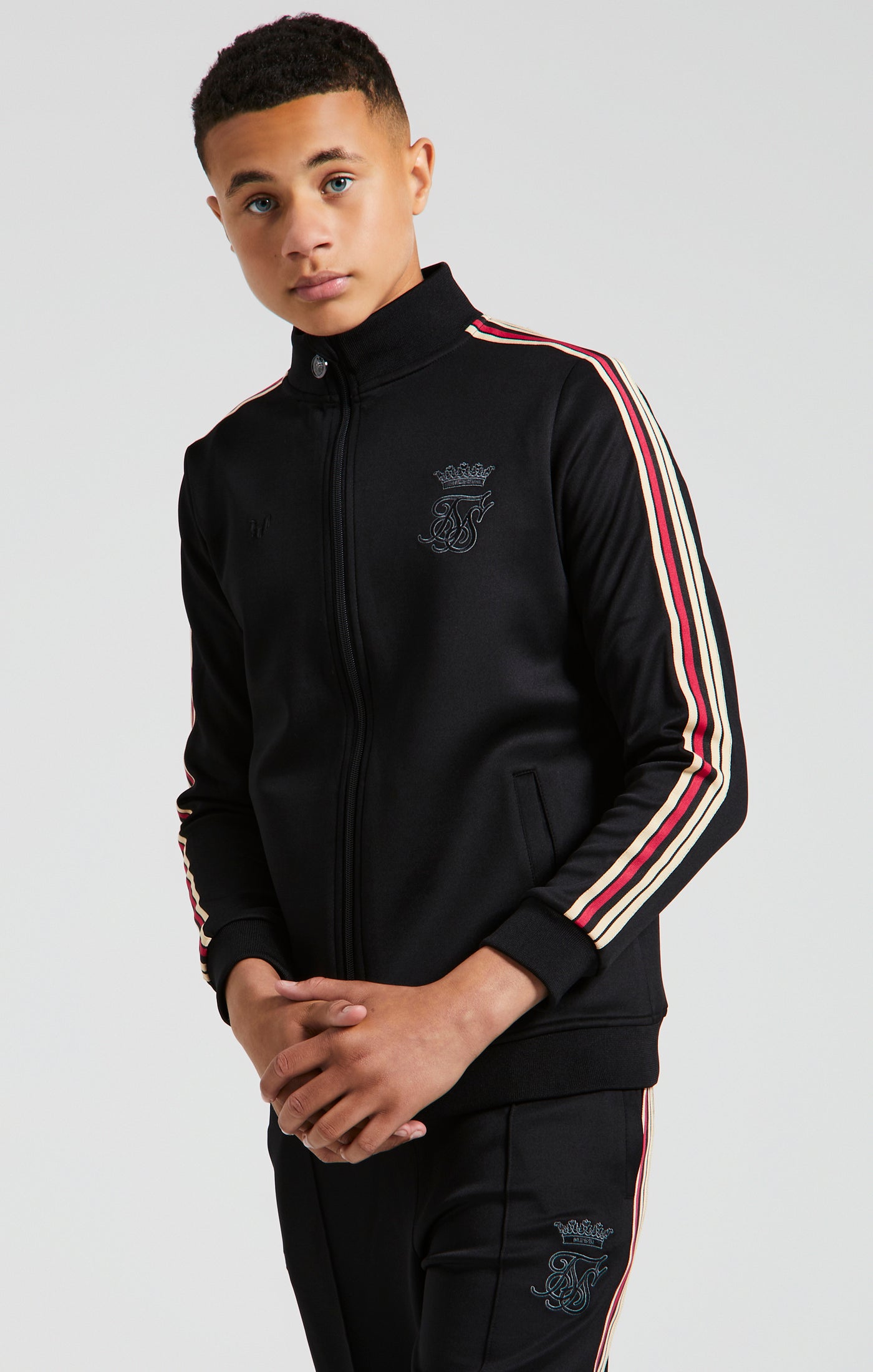 Load image into Gallery viewer, Messi x SikSilk Funnel Zip Through - Black