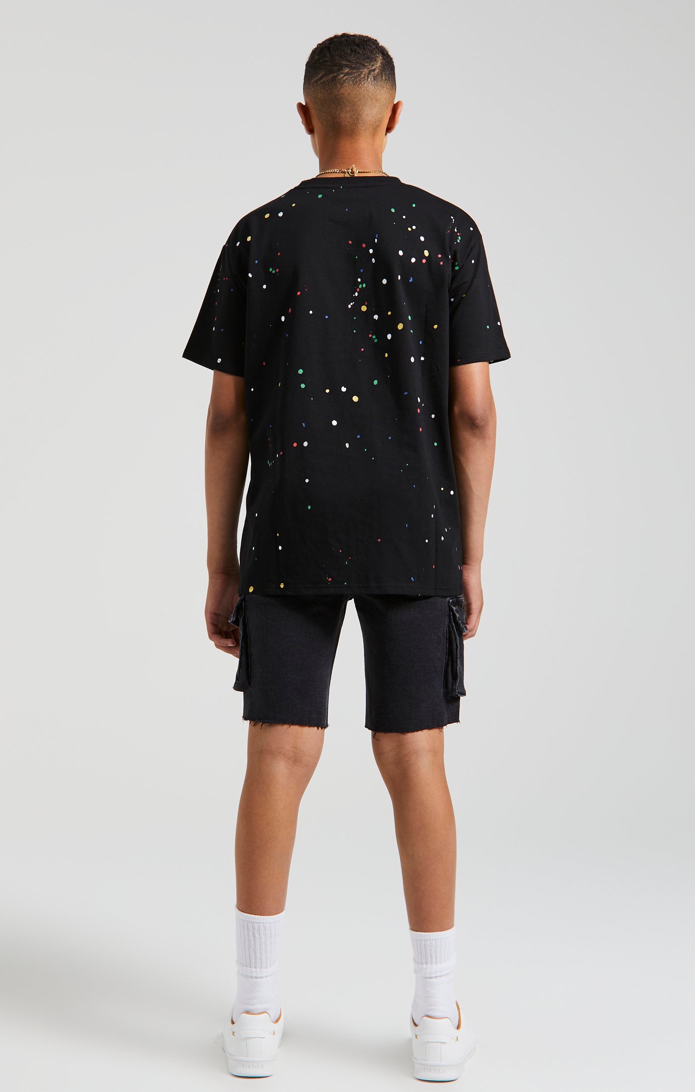 Load image into Gallery viewer, Messi x SikSilk Paint Splat Tee - Black (4)