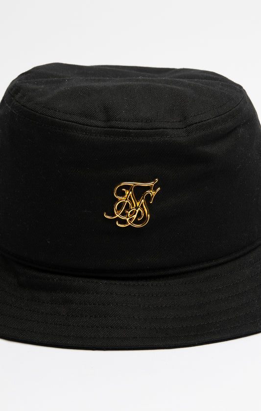 Boys Black Logo Bucket Hat