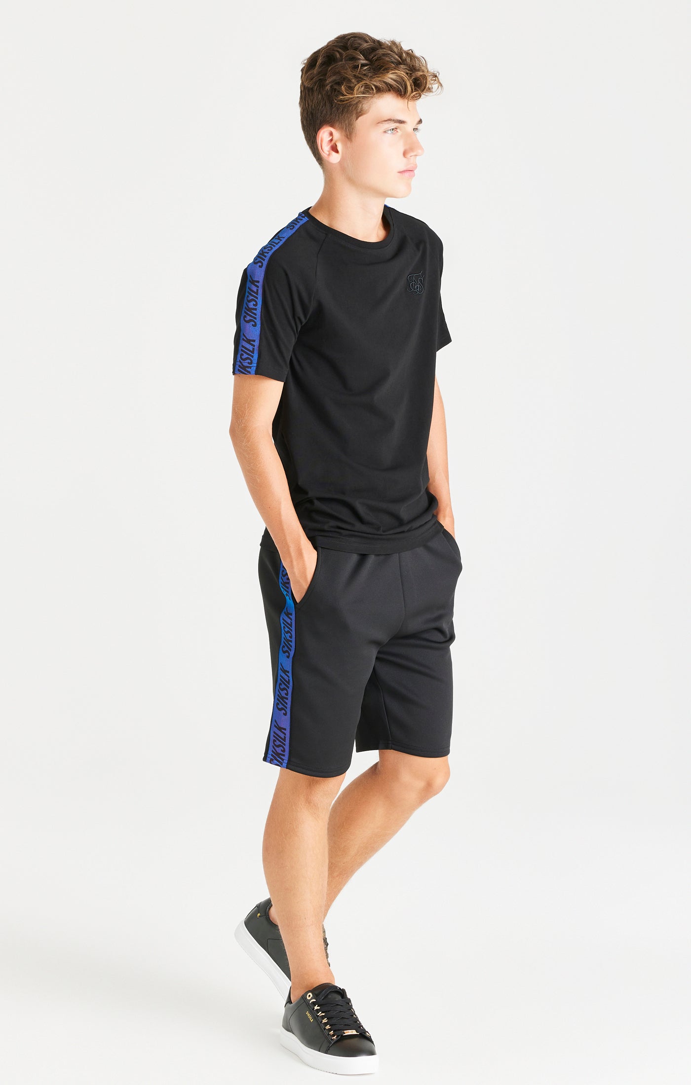Load image into Gallery viewer, SikSilk Iridescent Shorts - Black (2)