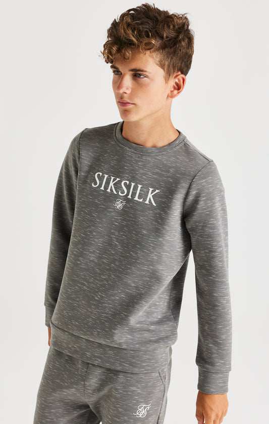 SikSilk Space Neps Crew Sweater - Grey
