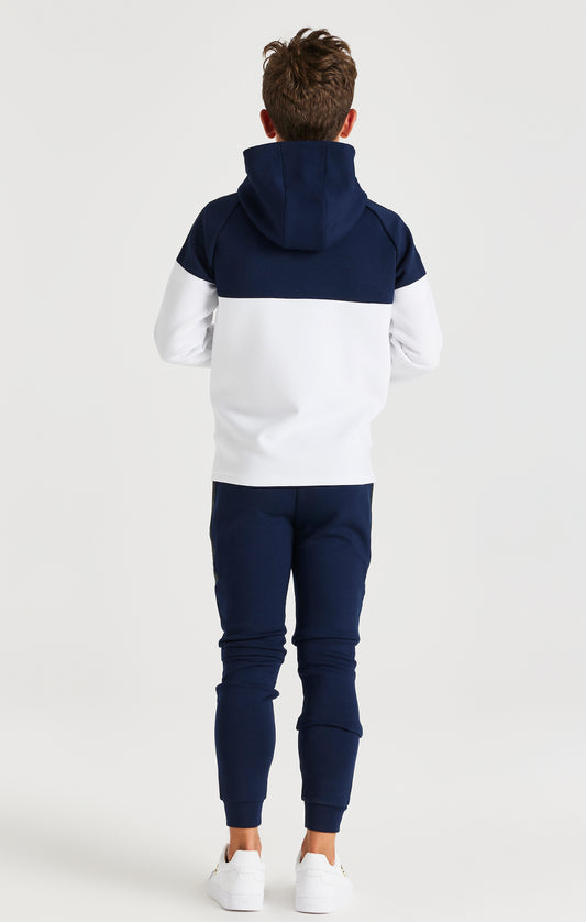 Boys Navy Poly Cut And Sew Tracksuit