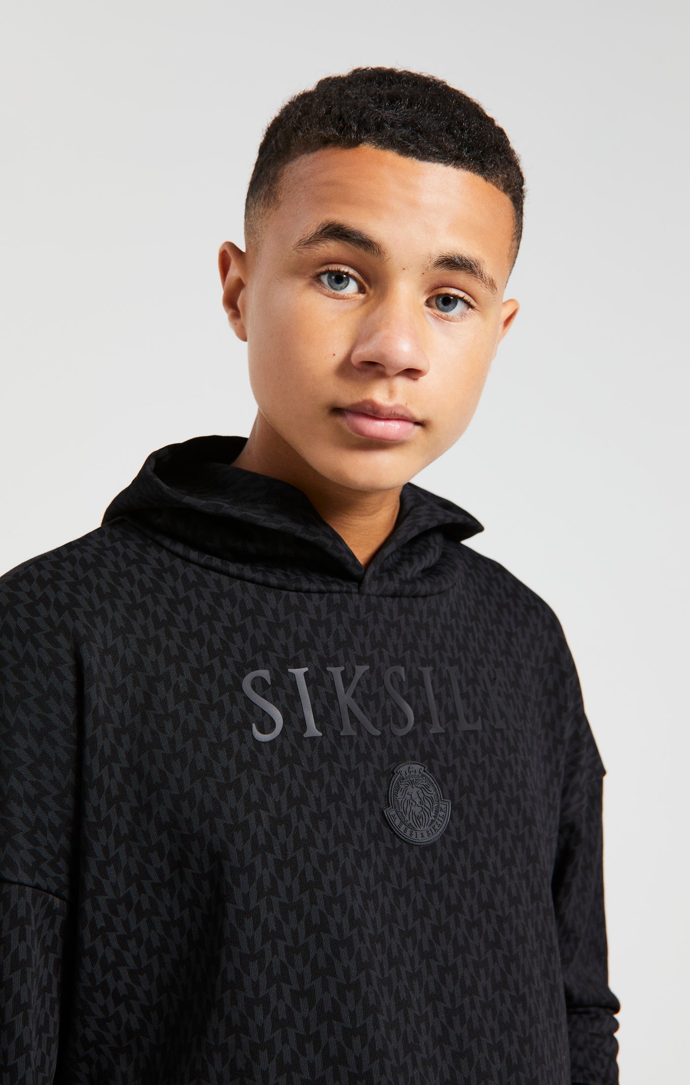 Load image into Gallery viewer, Boys Messi x SikSilk Black Printed Oversized Hoodie (1)