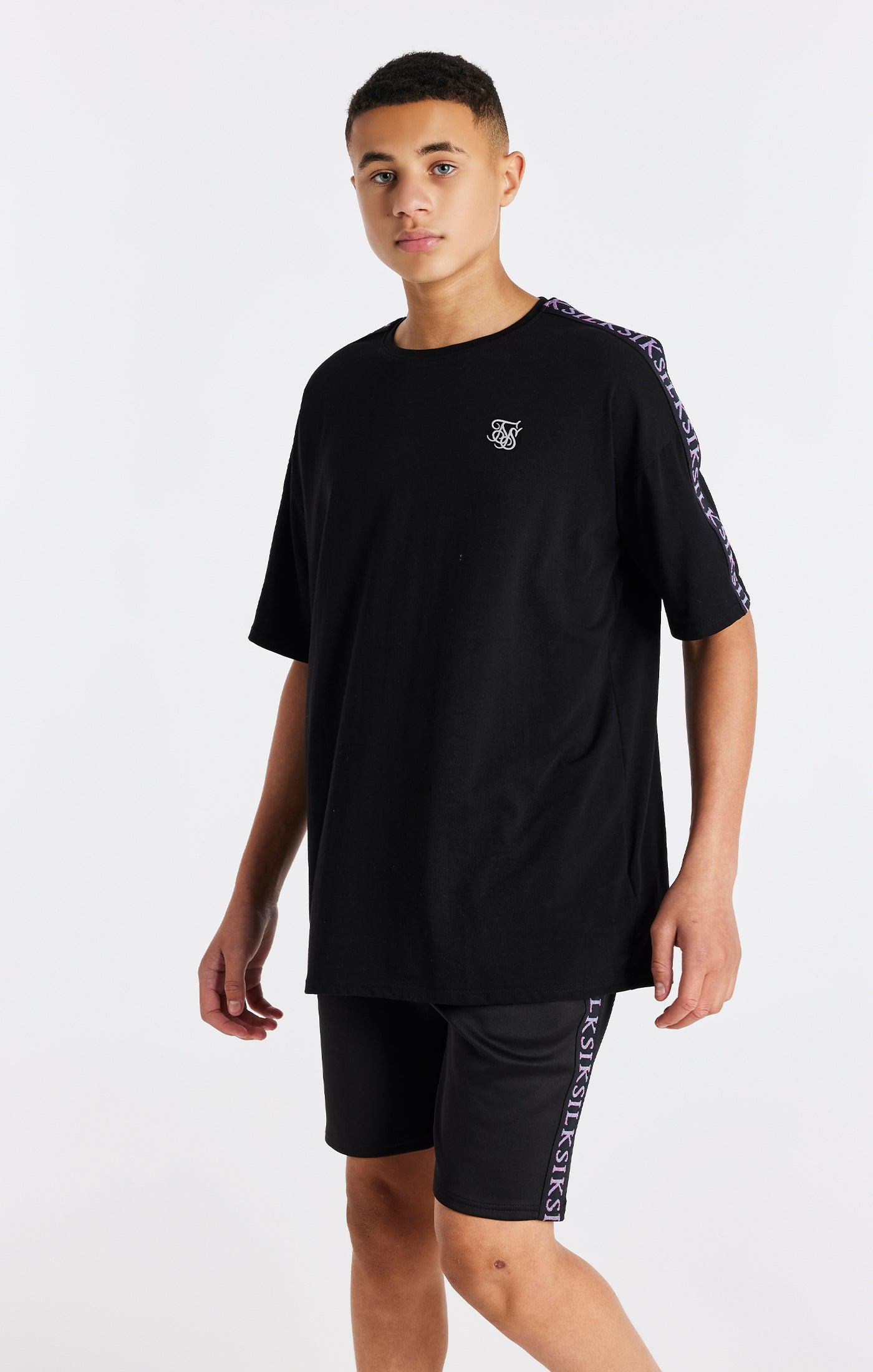 Load image into Gallery viewer, Boys Black Taped T-Shirt