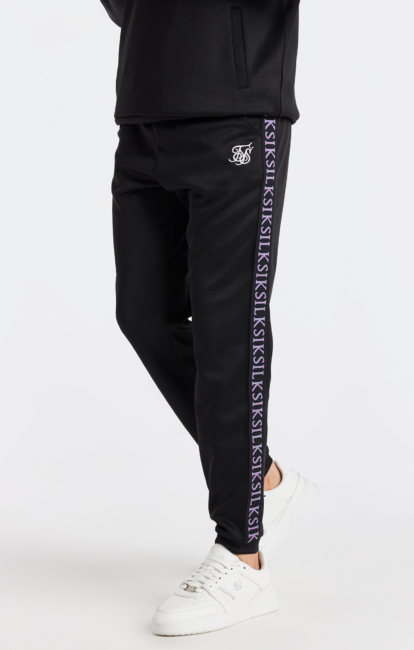 Load image into Gallery viewer, Boys Black Taped Jogger