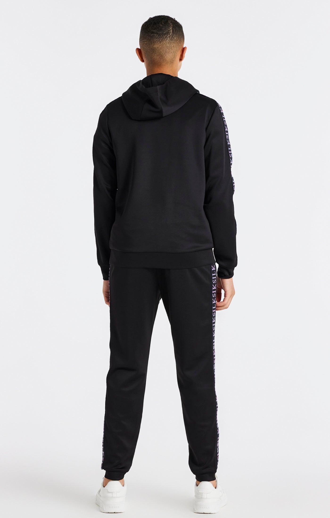 Load image into Gallery viewer, Boys Black Taped Hoodie (4)
