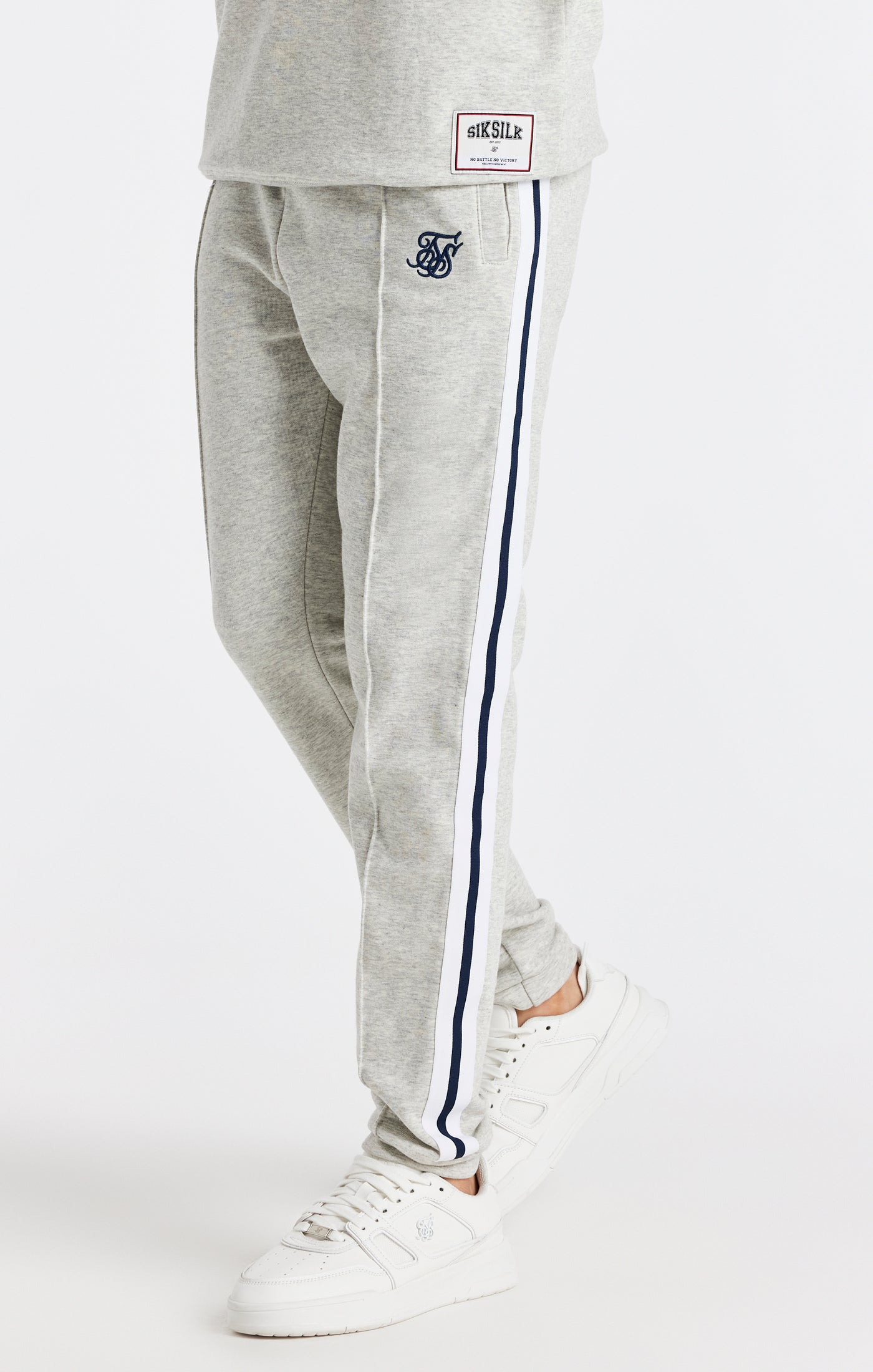 Load image into Gallery viewer, Boys Grey Marl Varsity Loose Fit Track Pant
