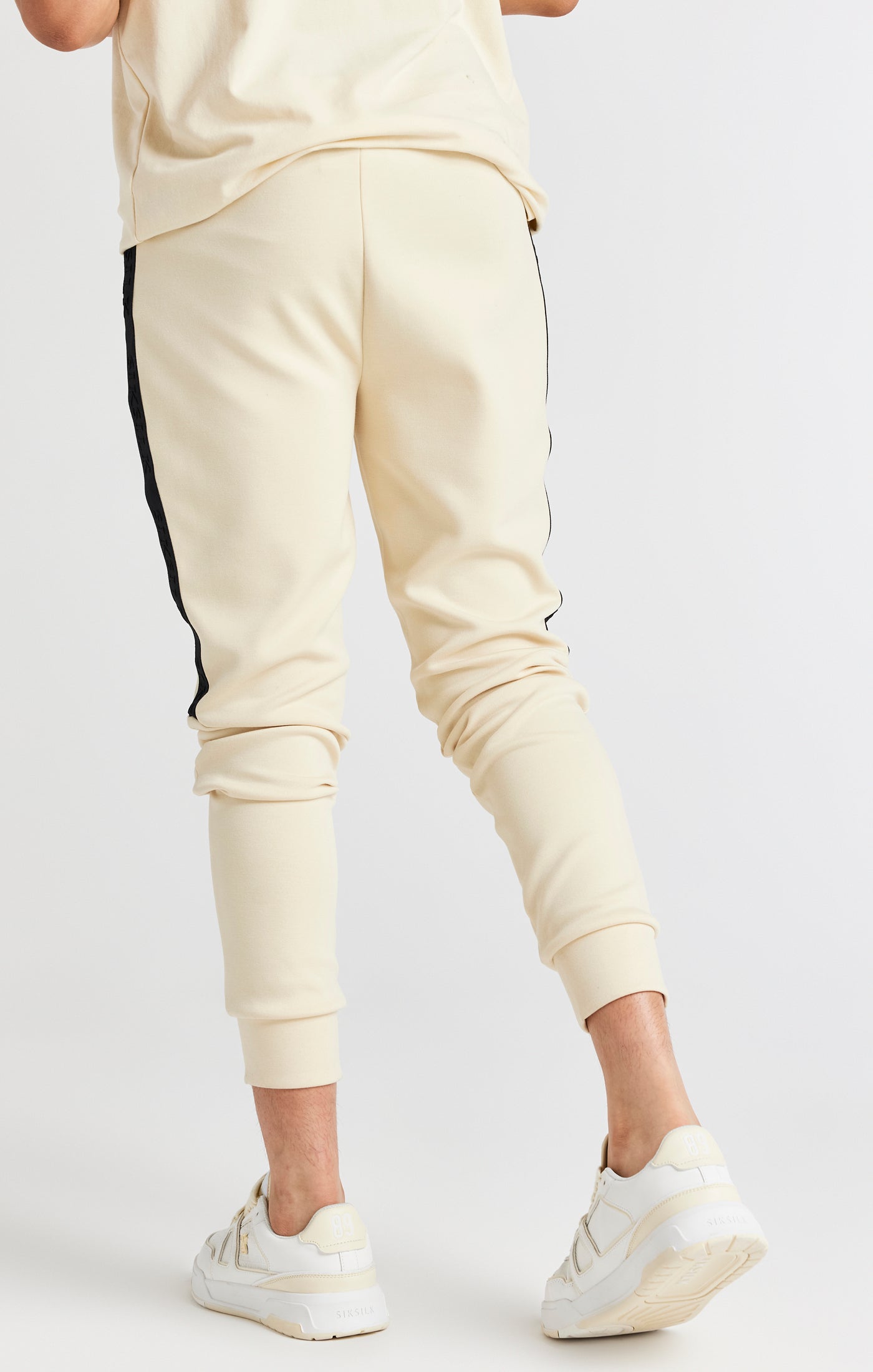 Load image into Gallery viewer, Boys Beige Taped Jogger (3)