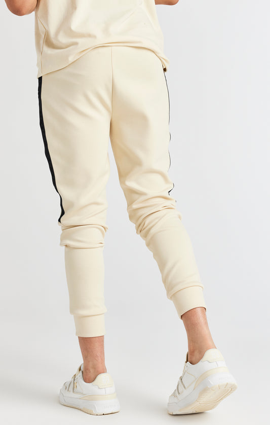 Boys Beige Taped Jogger