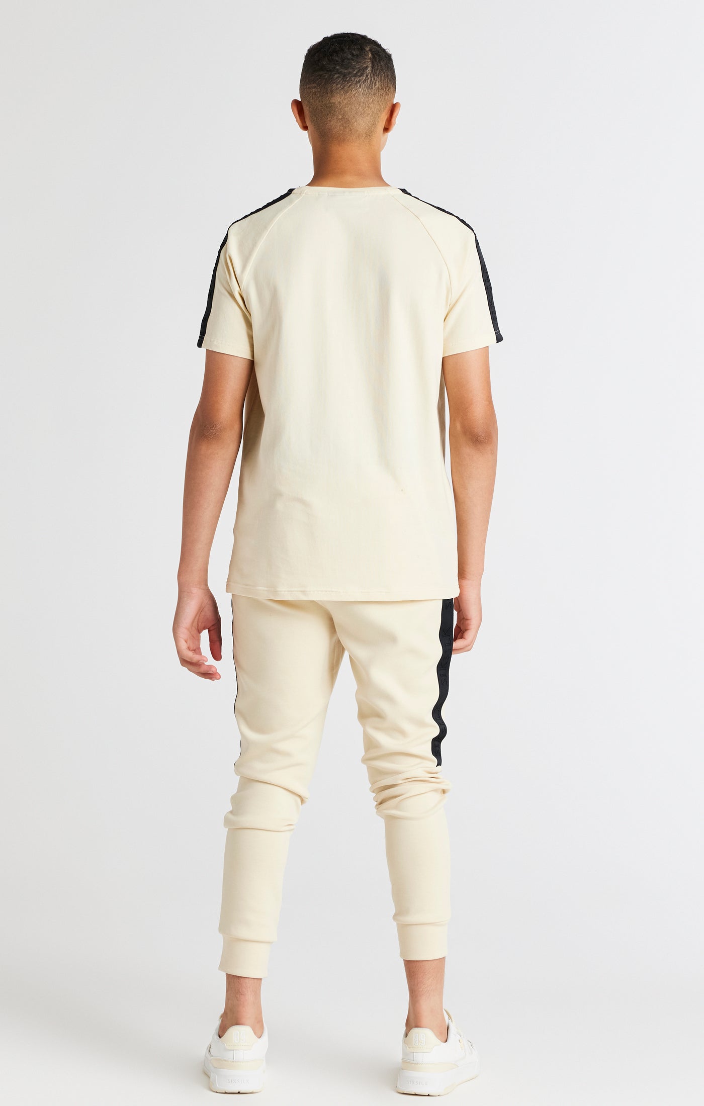 Load image into Gallery viewer, Boys Beige Taped Jogger (4)