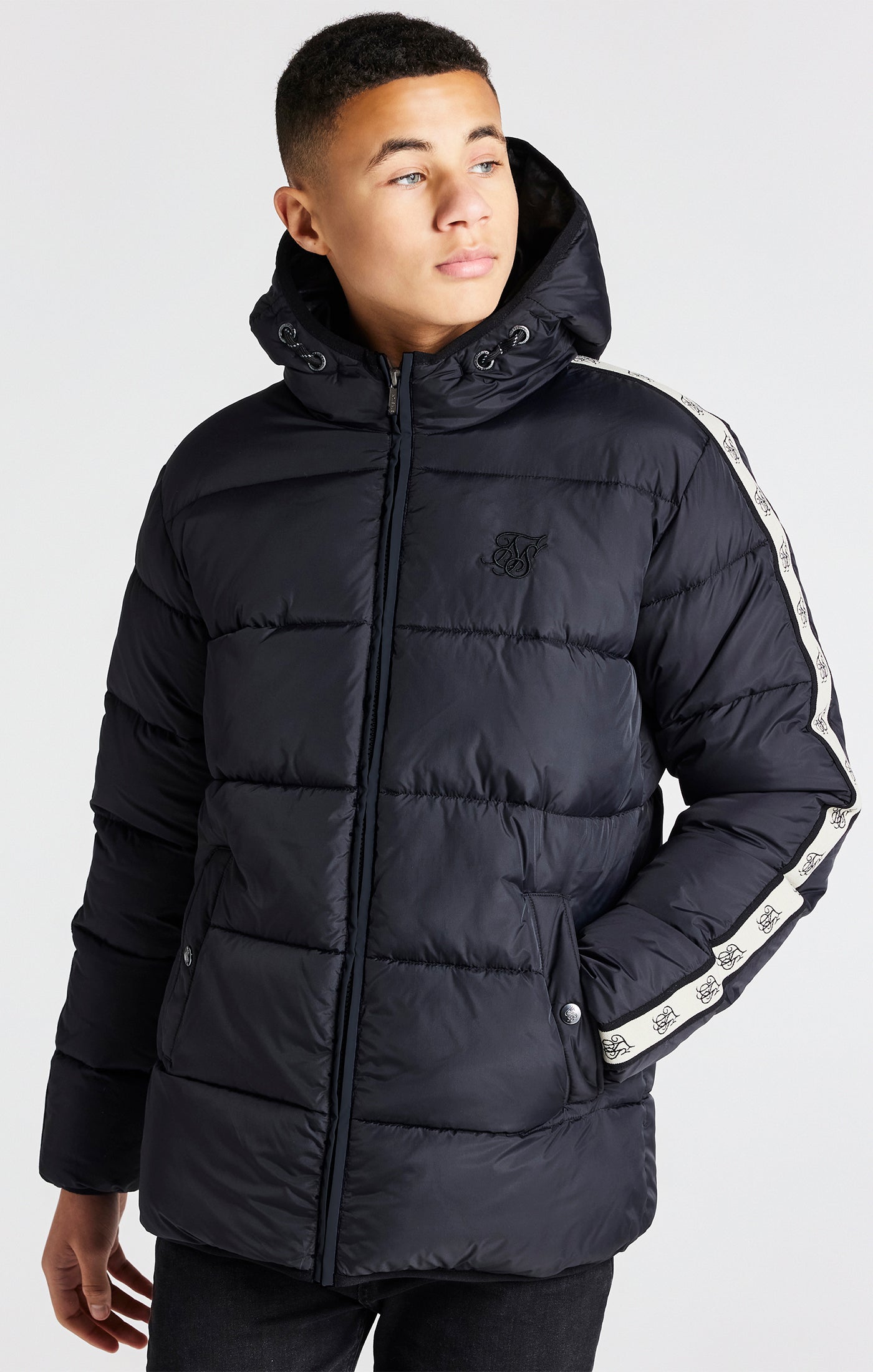Load image into Gallery viewer, Boys Black Bubble Parka