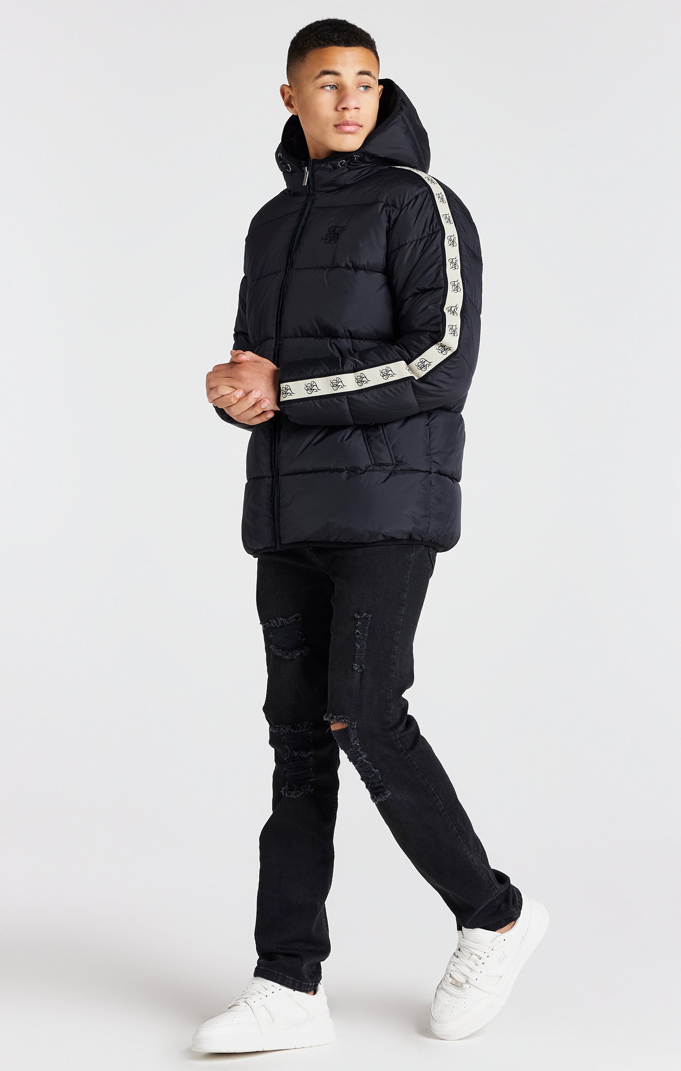 Load image into Gallery viewer, Boys Black Bubble Parka (5)