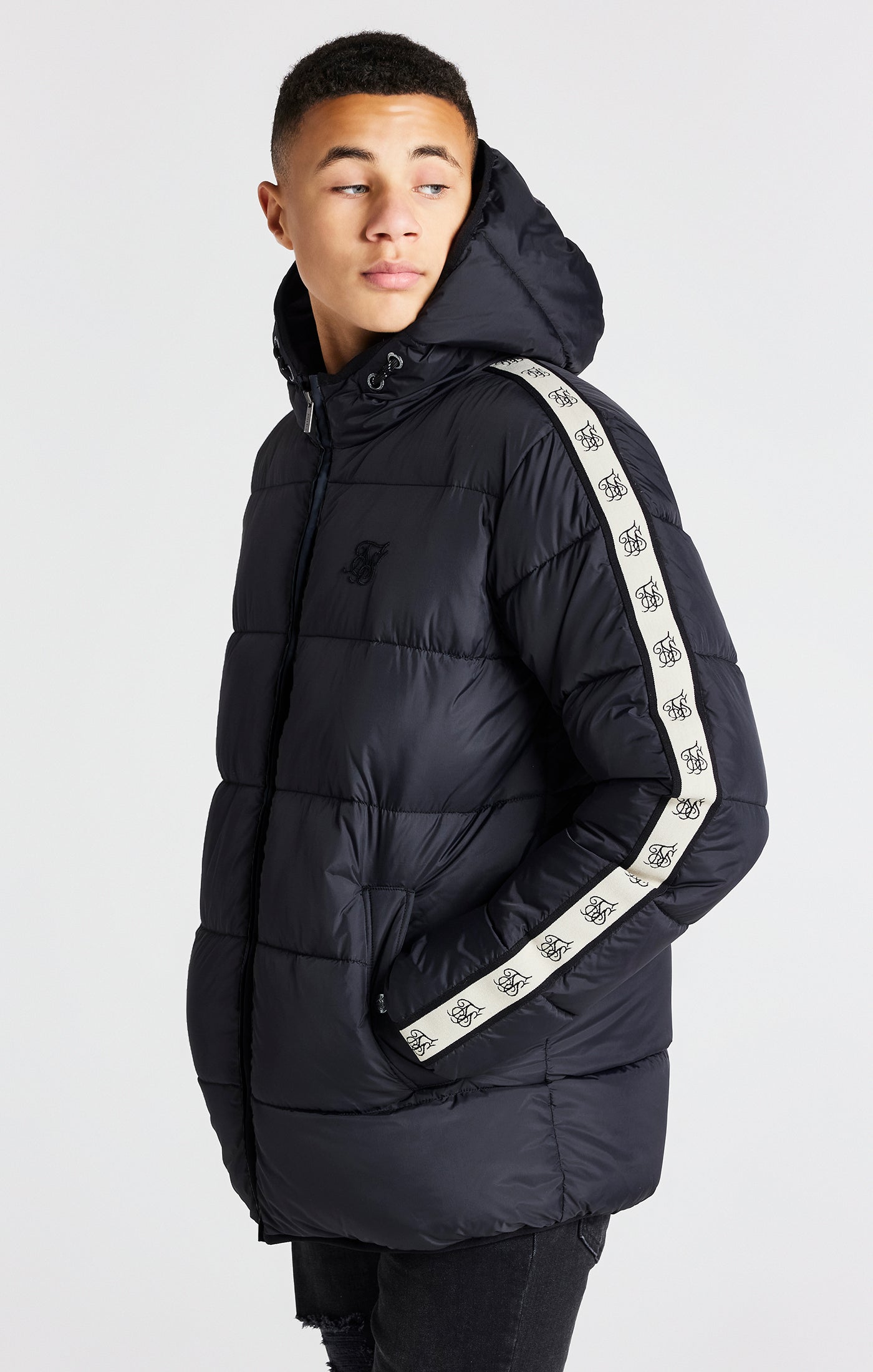 Load image into Gallery viewer, Boys Black Bubble Parka (7)