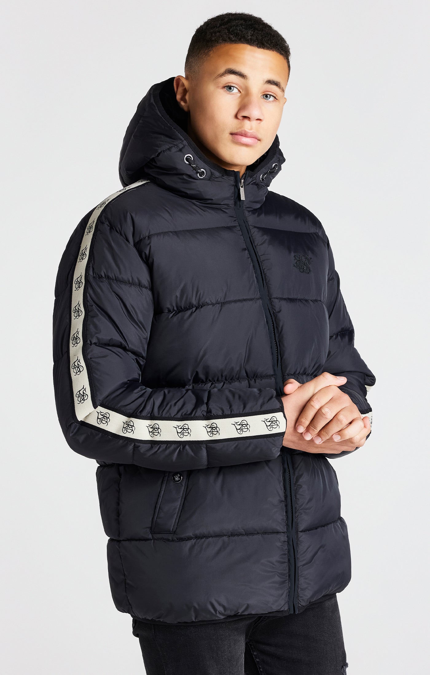 Load image into Gallery viewer, Boys Black Bubble Parka (8)