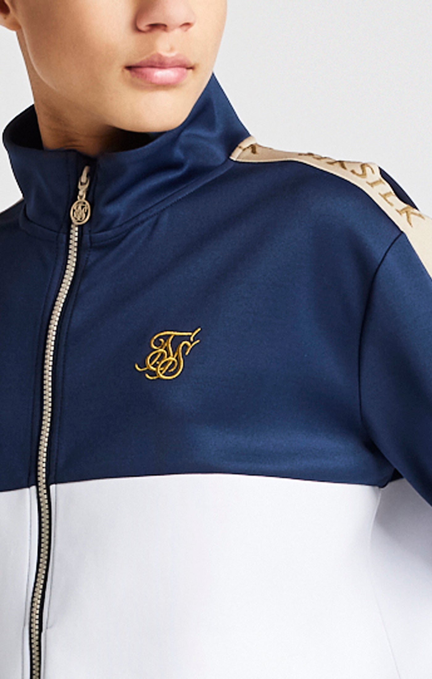 Load image into Gallery viewer, Boys Navy Retro Track Jacket (1)