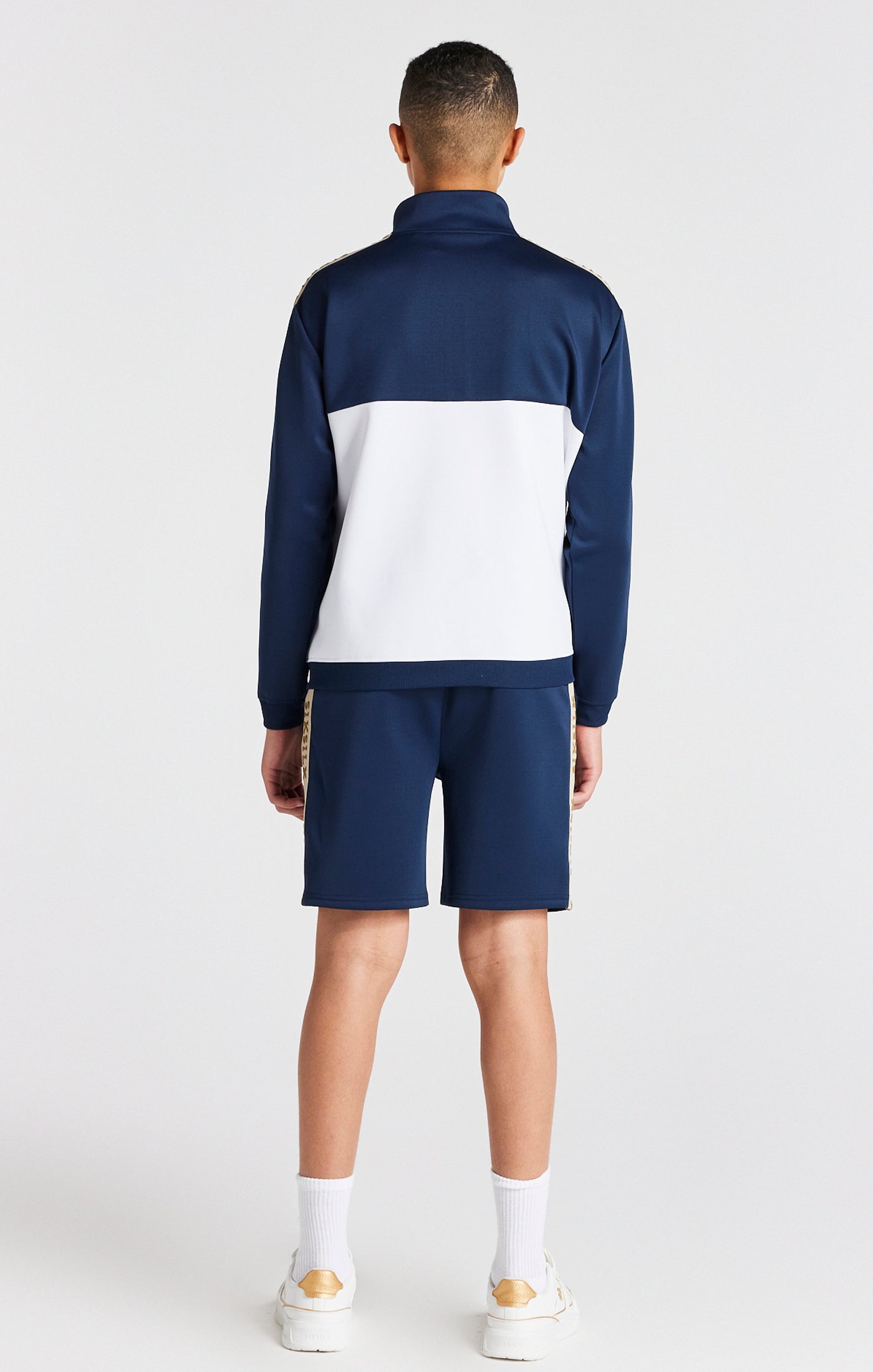 Load image into Gallery viewer, Boys Navy Retro Track Jacket (4)