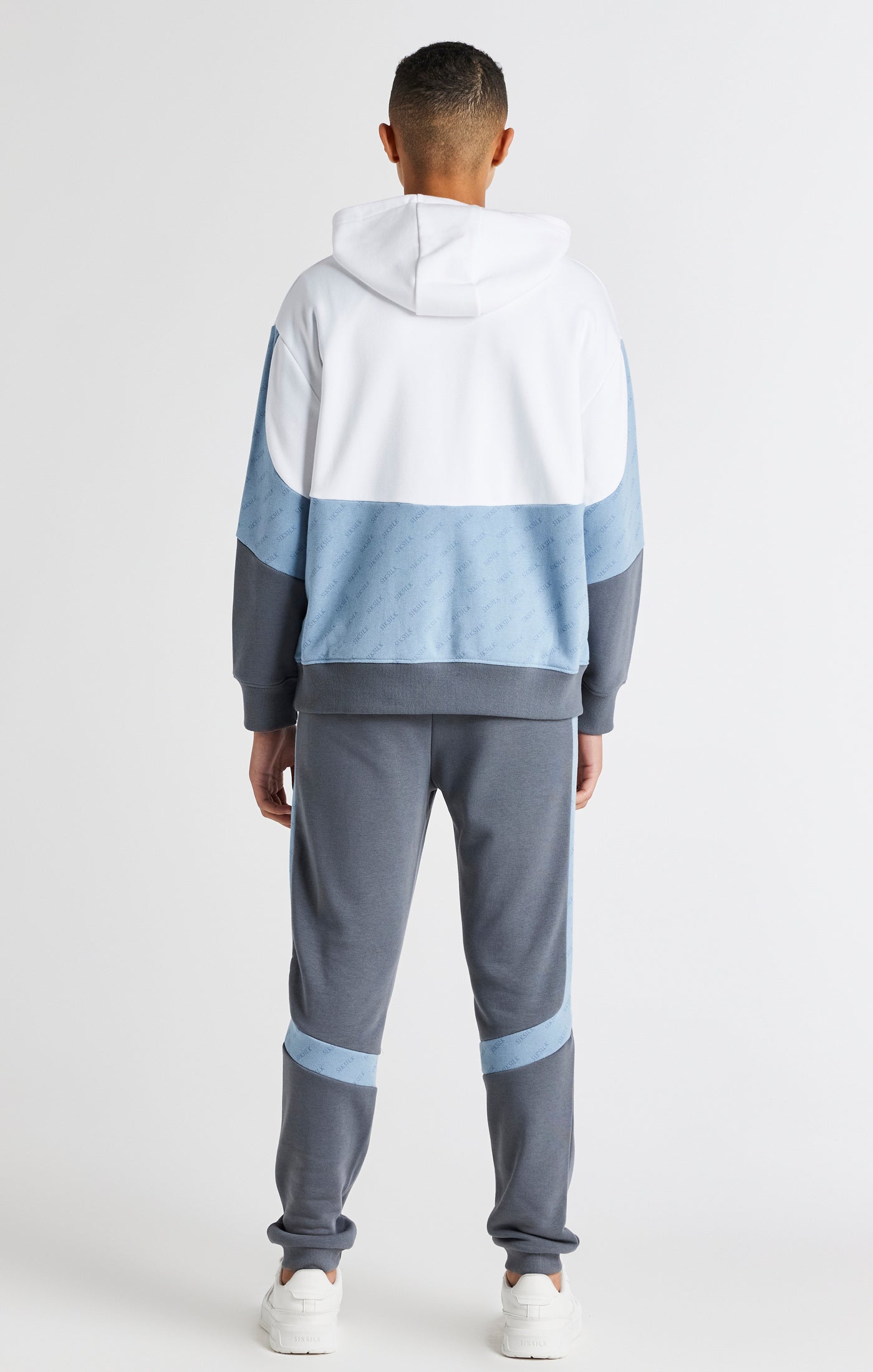 Load image into Gallery viewer, Boys White Cut And Sew Hoodie (4)