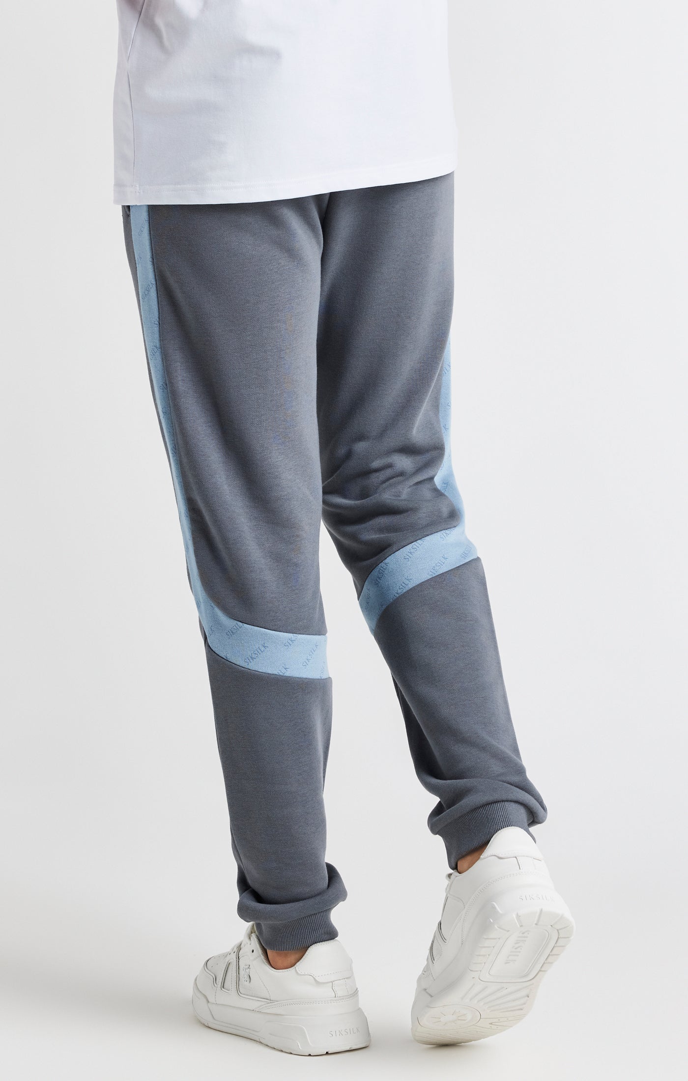 Load image into Gallery viewer, Boys Grey Printed Panel Jogger (3)