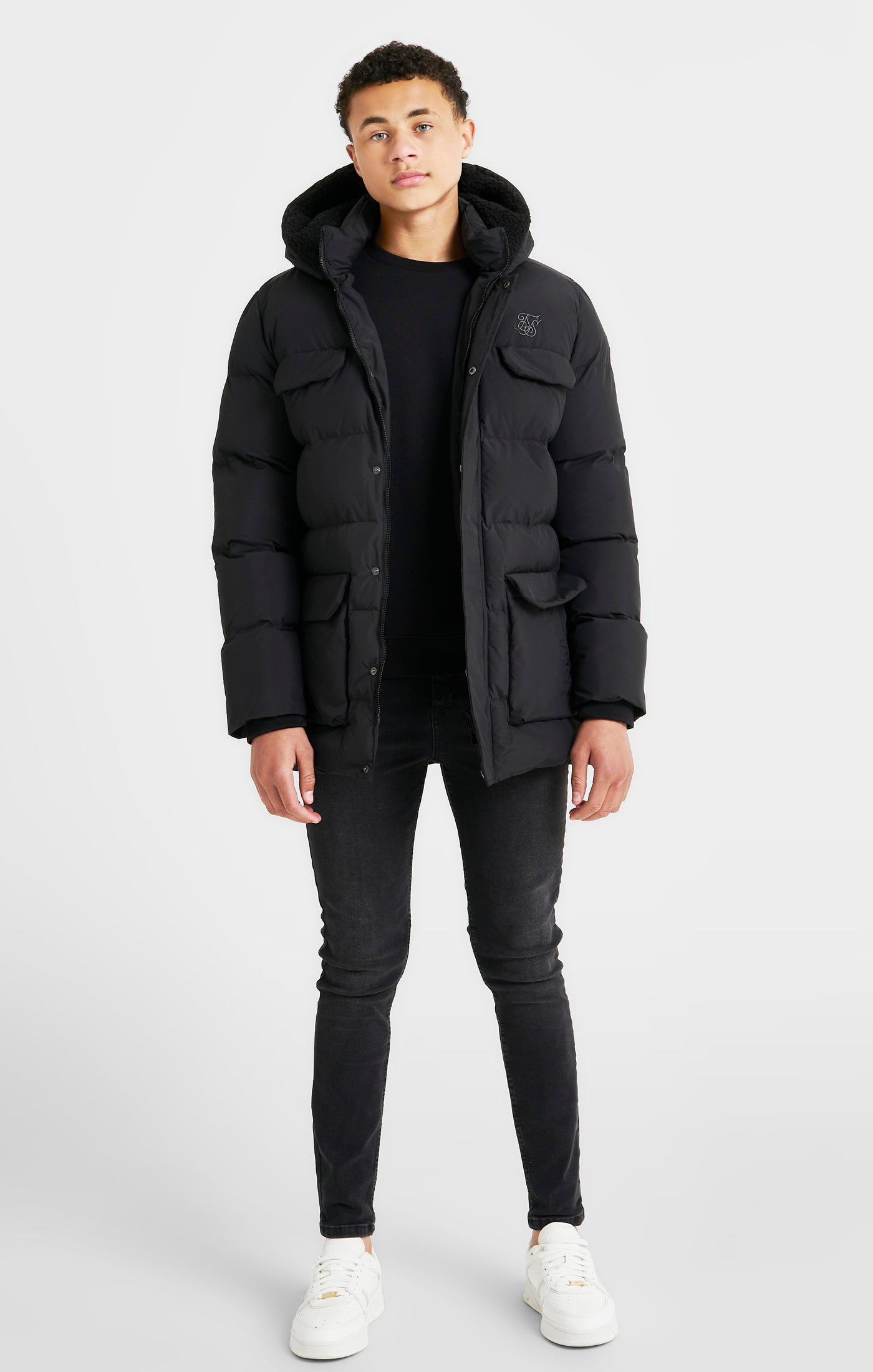 Load image into Gallery viewer, Boys Black Parka (2)