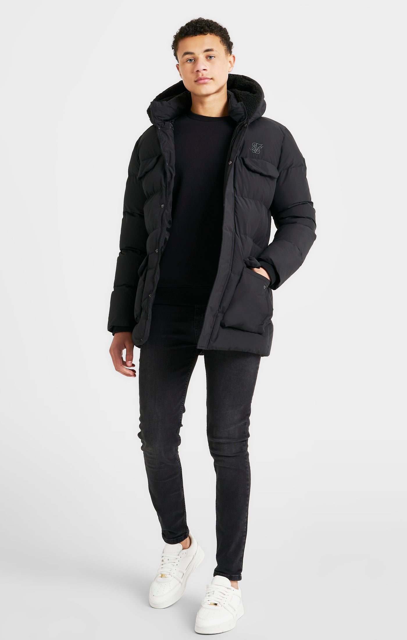 Load image into Gallery viewer, Boys Black Parka (3)