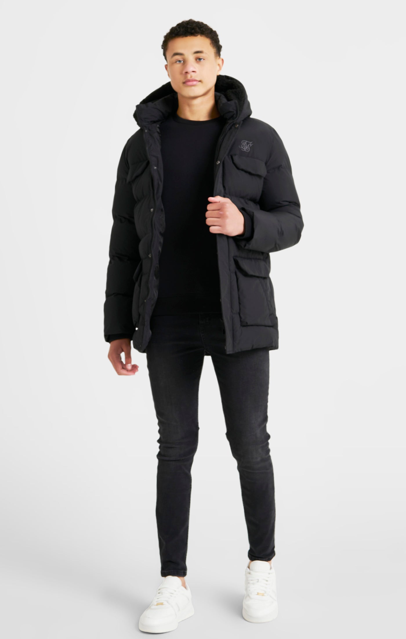 Load image into Gallery viewer, Boys Black Parka (5)