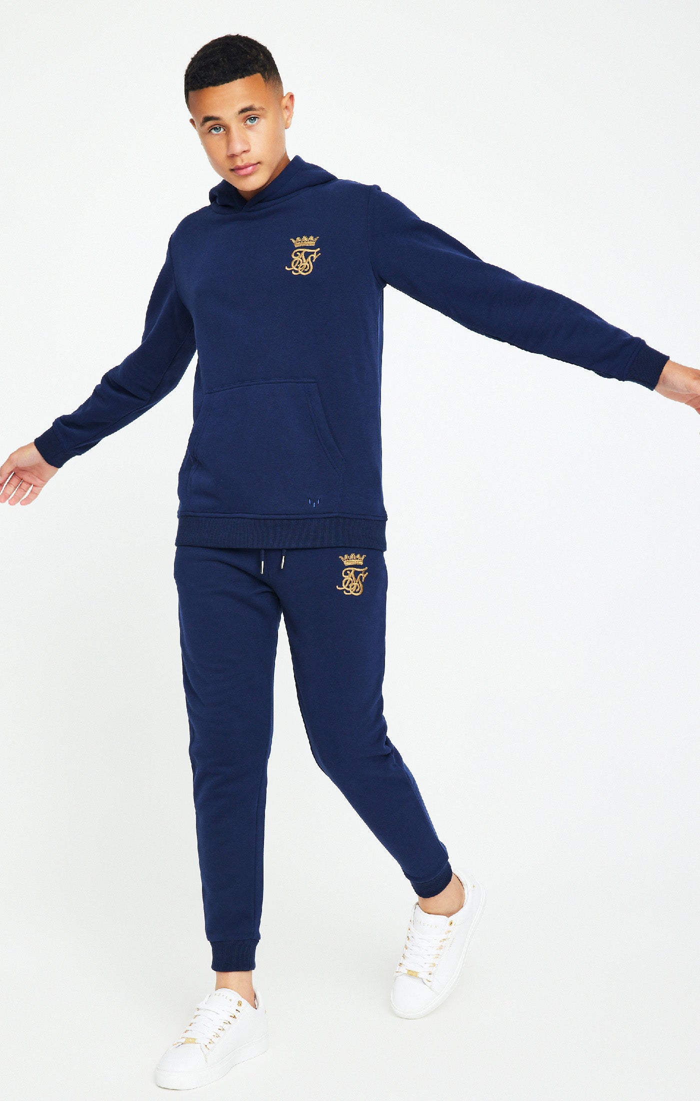 Load image into Gallery viewer, Boys Messi x SikSilk Navy Fleece Pant (3)