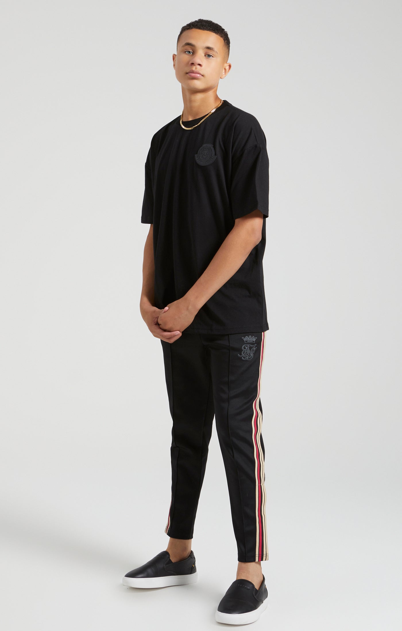 Load image into Gallery viewer, Boys Messi x SikSilk Black Lion Graphic Oversized T-Shirt (4)