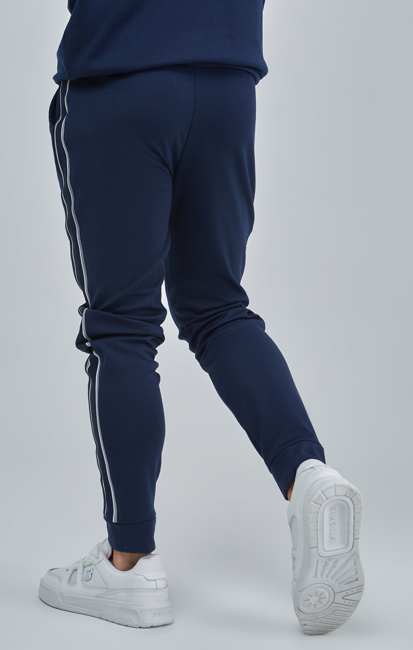 Load image into Gallery viewer, Boys Navy Panel Detail Skinny Joggers (3)