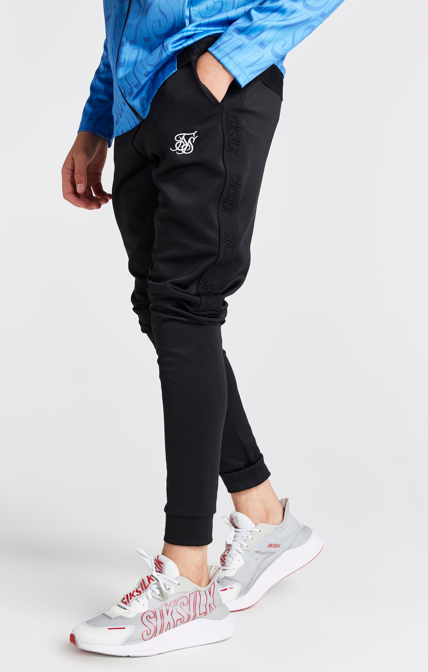 Load image into Gallery viewer, Boys Black Skinny Fit Jogger