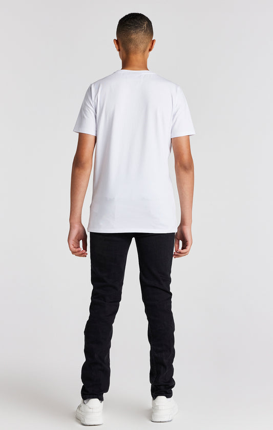 Boys White Branded T-Shirt