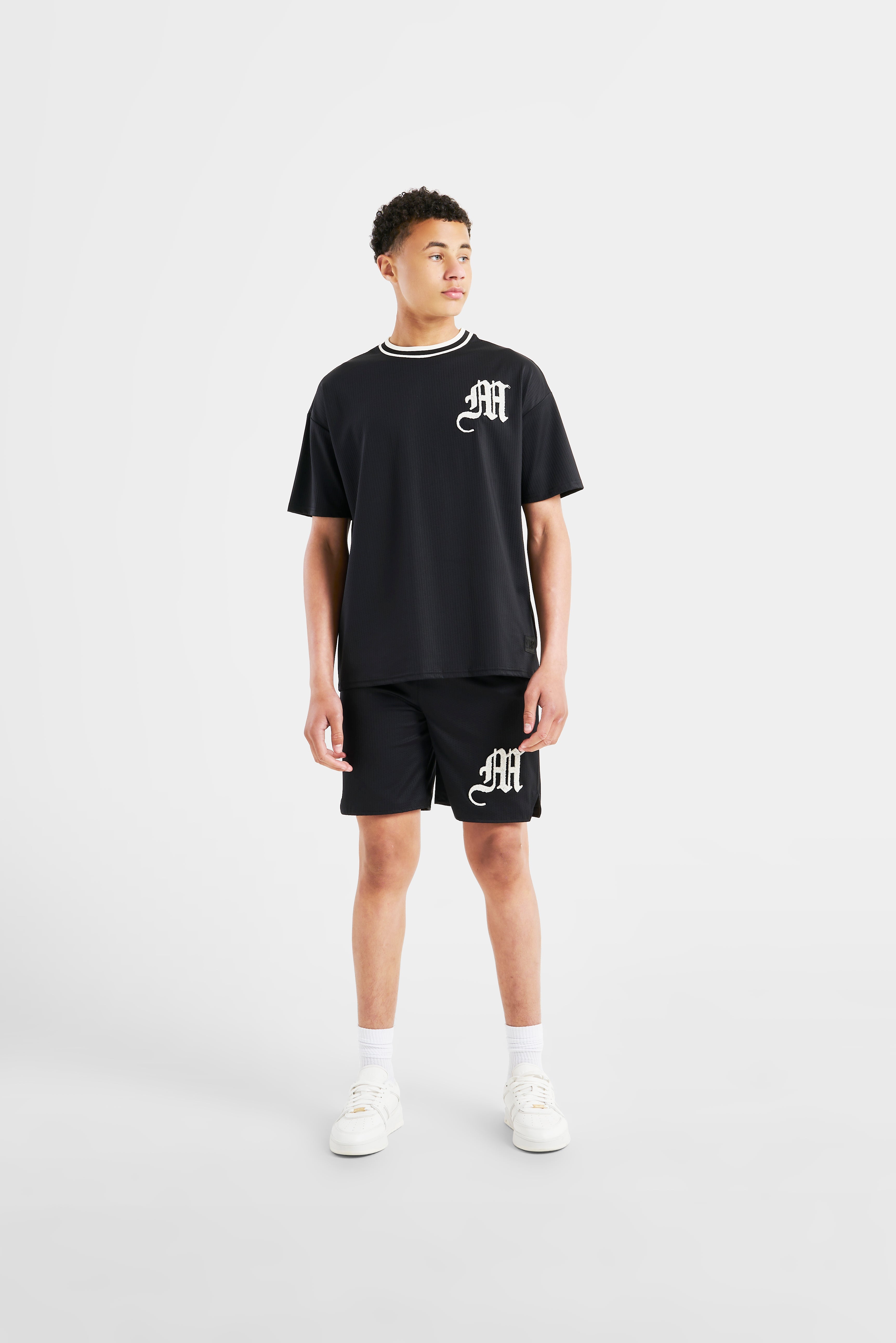Load image into Gallery viewer, Messi x SikSilk Logo Loose Fit Shorts - Black (2)